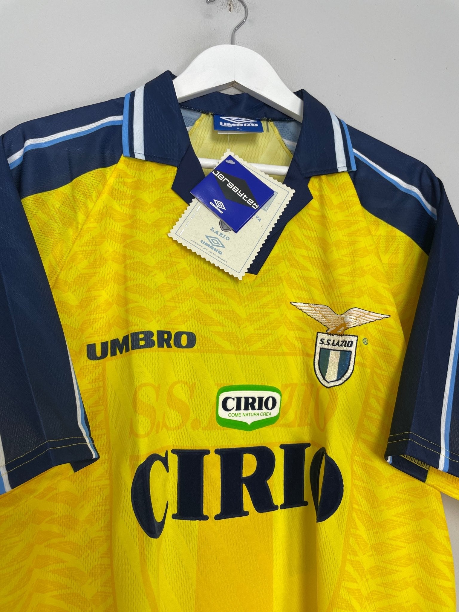 Shop 1996/98 LAZIO NEDVED #18 *BNWT* THIRD SHIRT (XL) UMBRO, classic football shirts, vintage football shirts & retro soccer jerseys at Cult Kits