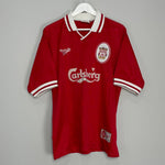 Shop 1996/98 LIVERPOOL BARNES #10 HOME SHIRT (L) REEBOK, classic football shirts, vintage football shirts & retro soccer jerseys at Cult Kits