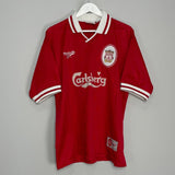 Shop 1996/98 LIVERPOOL BARNES #10 HOME SHIRT (L) REEBOK, classic football shirts, vintage football shirts & retro soccer jerseys at Cult Kits