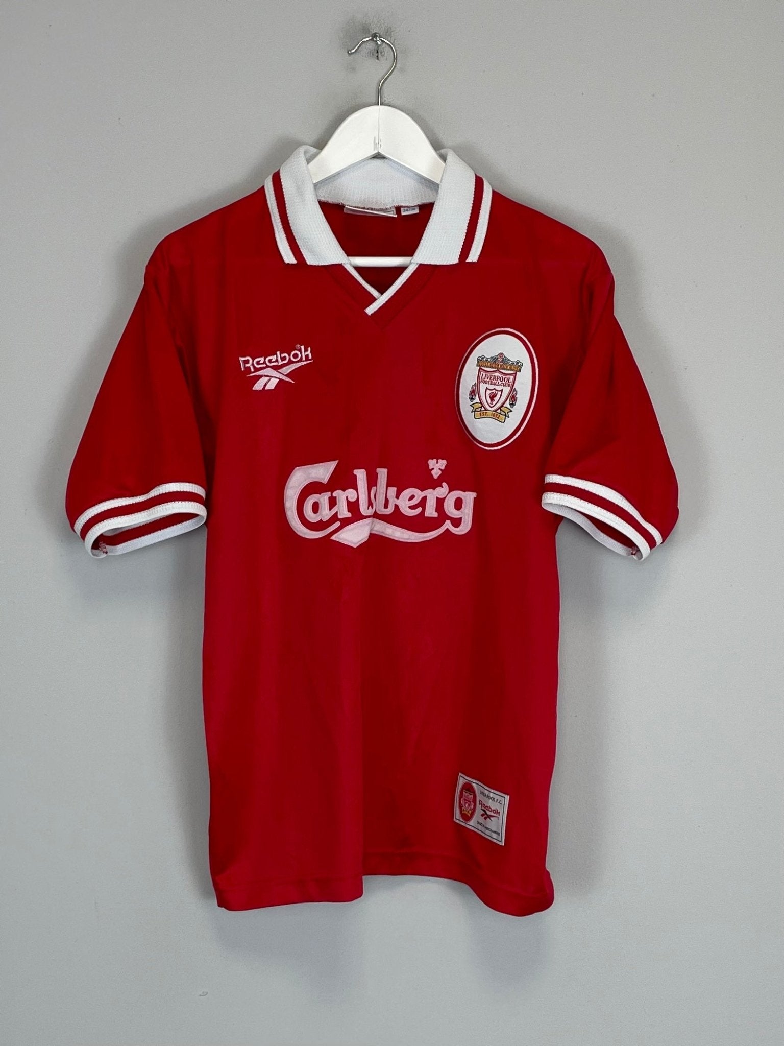 Shop 1996/98 LIVERPOOL FOWLER #9 HOME SHIRT (S) REEBOK, classic football shirts, vintage football shirts & retro soccer jerseys at Cult Kits