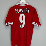 Shop 1996/98 LIVERPOOL FOWLER #9 HOME SHIRT (S) REEBOK, classic football shirts, vintage football shirts & retro soccer jerseys at Cult Kits