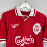 Shop 1996/98 LIVERPOOL FOWLER #9 HOME SHIRT (S) REEBOK, classic football shirts, vintage football shirts & retro soccer jerseys at Cult Kits
