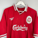 Shop 1996/98 LIVERPOOL FOWLER #9 HOME SHIRT (XL) REEBOK, classic football shirts, vintage football shirts & retro soccer jerseys at Cult Kits