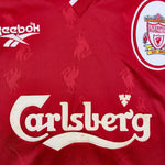 Buy 1996/98 Liverpool Owen 18 Home Shirt (L) Reebok ~ Free worldwide shipping ~ Authentic Vintage Football Shirts from Cult Kits