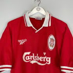 Shop 1996/98 LIVERPOOL REDKNAPP #11 HOME SHIRT (L) REEBOK, classic football shirts, vintage football shirts & retro soccer jerseys at Cult Kits