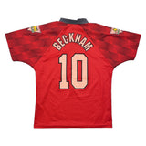 Buy 1996/98 Manchester United Beckham 10 Home Shirt (Y) Umbro ~ Free worldwide shipping available ~ Authentic Vintage Football Shirts from Cult Kits