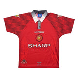 Buy 1996/98 Manchester United Beckham 10 Home Shirt (Y) Umbro ~ Free worldwide shipping available ~ Authentic Vintage Football Shirts from Cult Kits