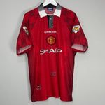 Shop 1996/98 MANCHESTER UNITED BECKHAM #7 HOME SHIRT (XL) UMBRO, classic football shirts, vintage football shirts & retro soccer jerseys at Cult Kits