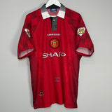Shop 1996/98 MANCHESTER UNITED BECKHAM #7 HOME SHIRT (XL) UMBRO, classic football shirts, vintage football shirts & retro soccer jerseys at Cult Kits