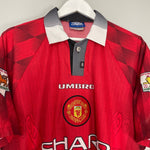 Shop 1996/98 MANCHESTER UNITED BECKHAM #7 HOME SHIRT (XL) UMBRO, classic football shirts, vintage football shirts & retro soccer jerseys at Cult Kits
