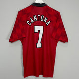 Shop 1996/98 MANCHESTER UNITED CANTONA #7 HOME SHIRT (L) UMBRO, classic football shirts, vintage football shirts & retro soccer jerseys at Cult Kits