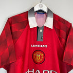 Shop 1996/98 MANCHESTER UNITED CANTONA #7 HOME SHIRT (XL) UMBRO, classic football shirts, vintage football shirts & retro soccer jerseys at Cult Kits