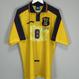 Shop 1996/98 SCOTLAND BURLEY #8 AWAY SHIRT (XL) UMBRO, classic football shirts, vintage football shirts & retro soccer jerseys at Cult Kits