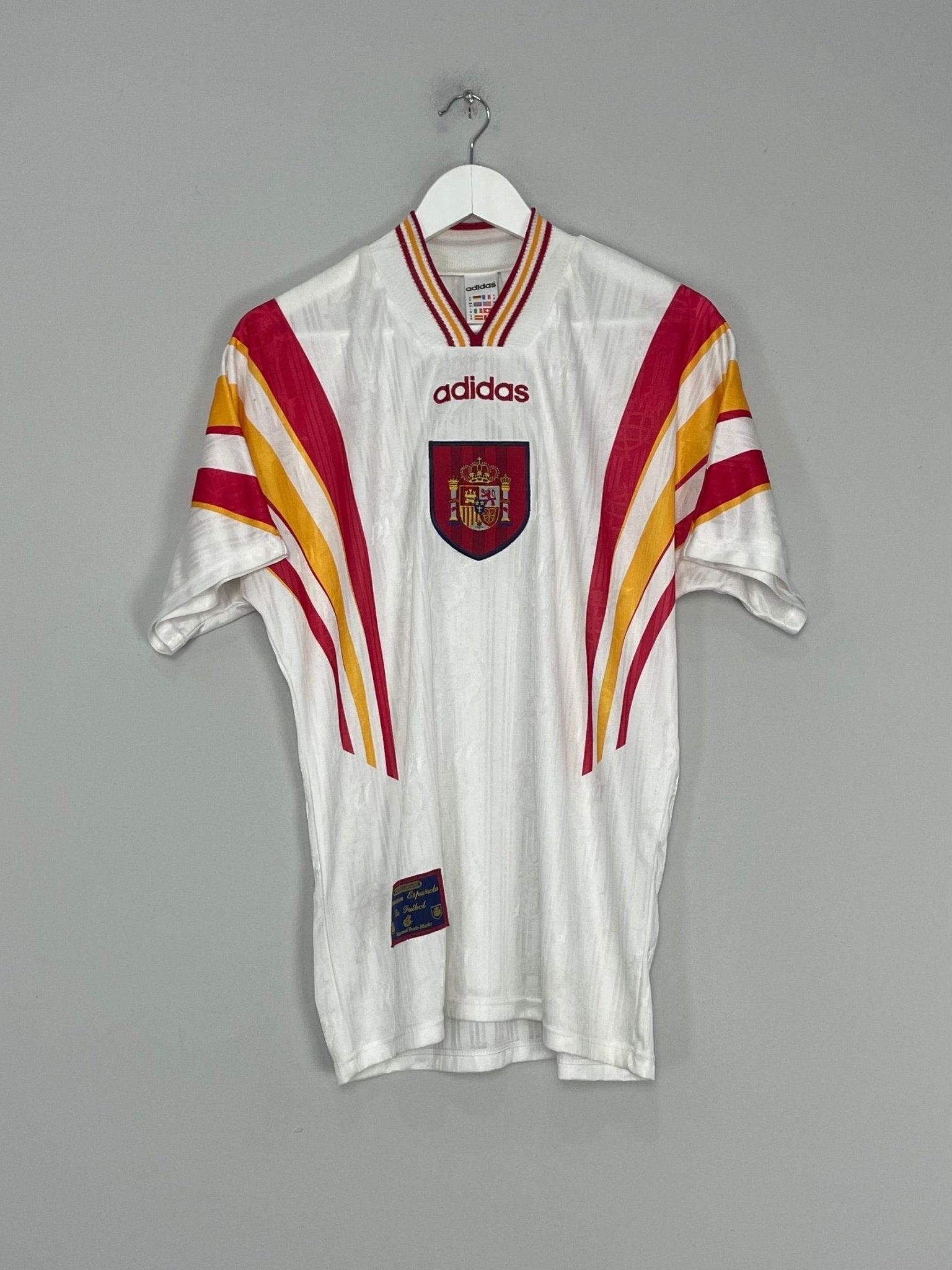 Shop 1996/98 SPAIN AWAY SHIRT (M) ADIDAS, classic football shirts, vintage football shirts & retro soccer jerseys at Cult Kits