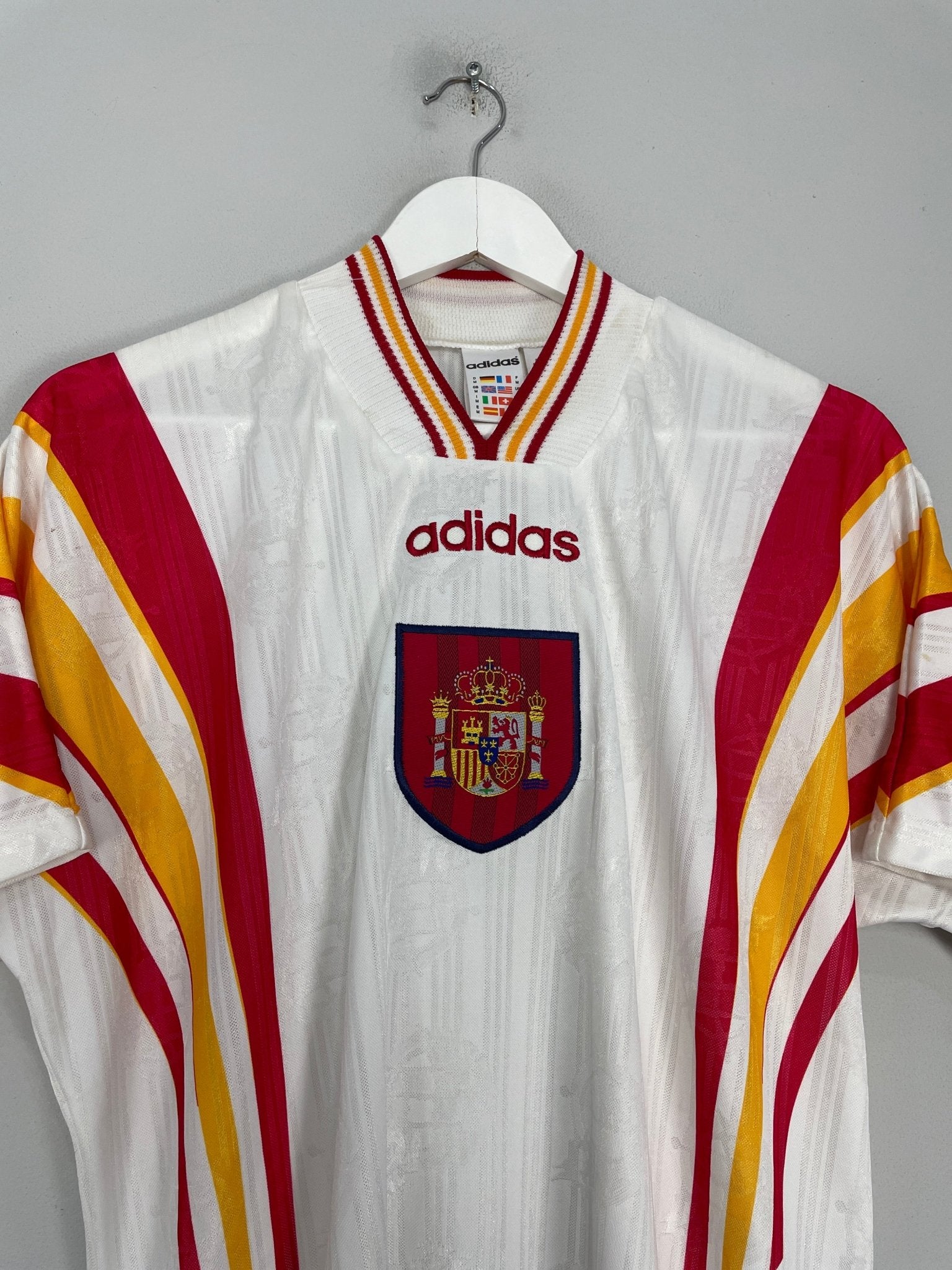 Shop 1996/98 SPAIN AWAY SHIRT (M) ADIDAS, classic football shirts, vintage football shirts & retro soccer jerseys at Cult Kits
