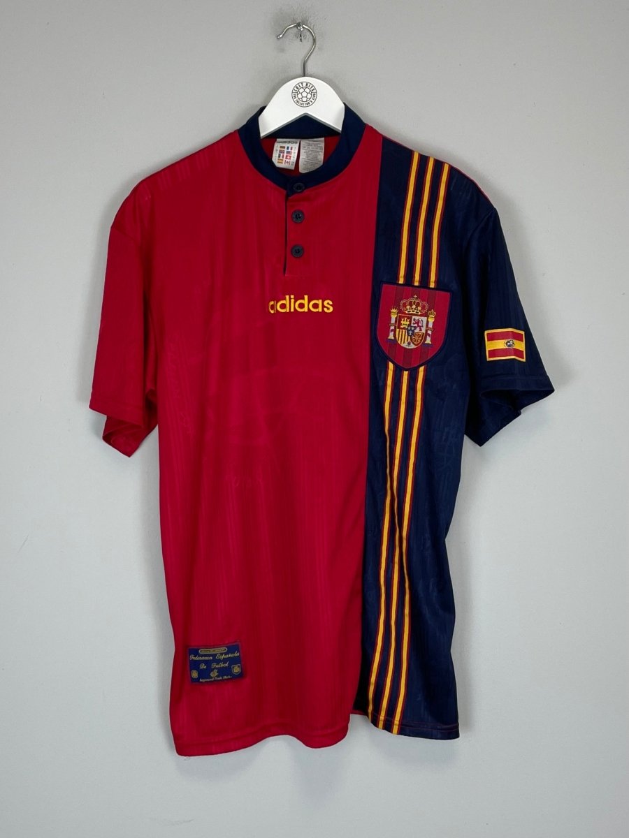 1996/98 SPAIN HOME SHIRT (L) ADIDAS - Cult Kits - Large - Buy Vintage Football Shirts, Authentic Retro Football Shirts For Sale, Classic Football Shirts & Soccer Jersey