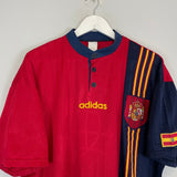 Shop 1996/98 SPAIN HOME SHIRT (XL) ADIDAS, classic football shirts, vintage football shirts & retro soccer jerseys at Cult Kits