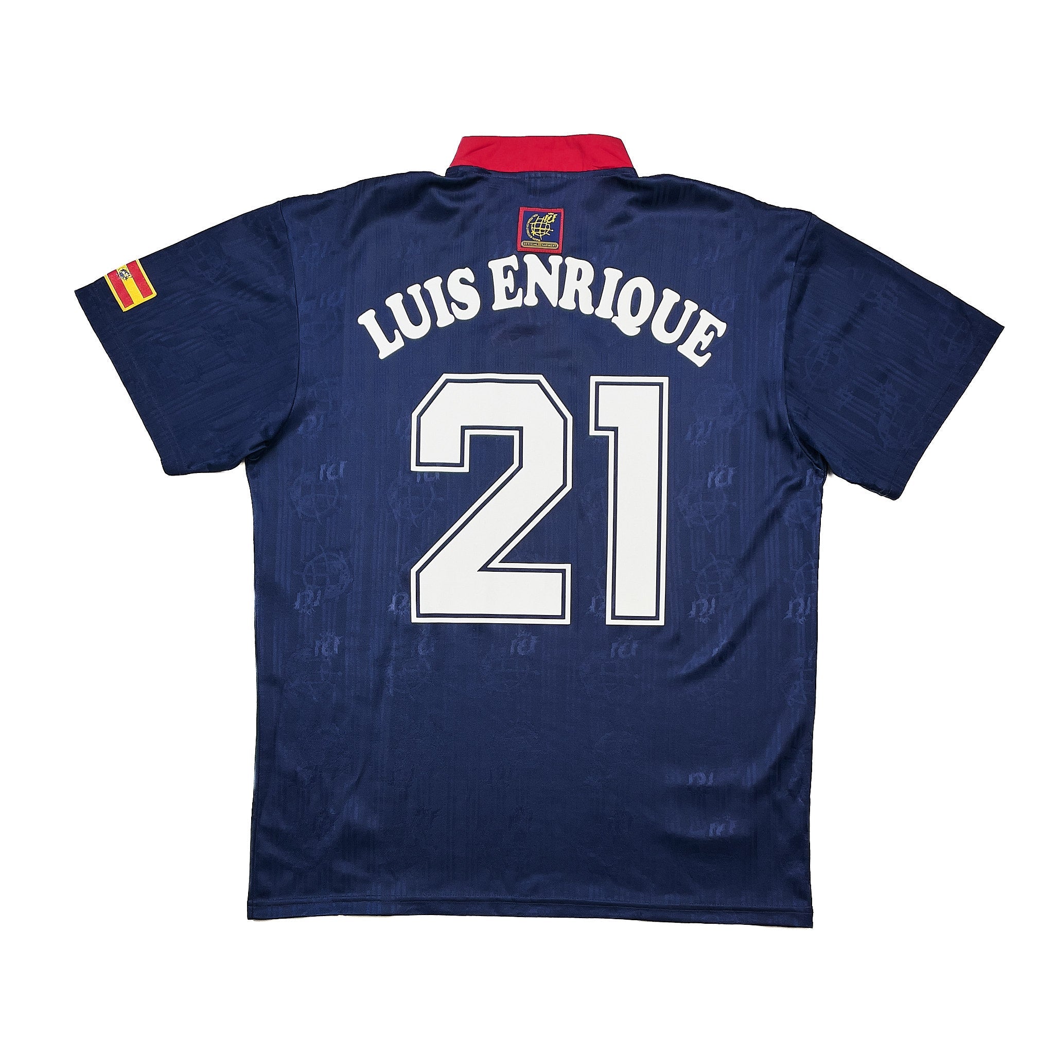 Buy 1996/98 Spain Luis Enrique 21 Away Shirt (L) Adidas ~ Free worldwide shipping ~ Authentic Vintage Football Shirts from Cult Kits