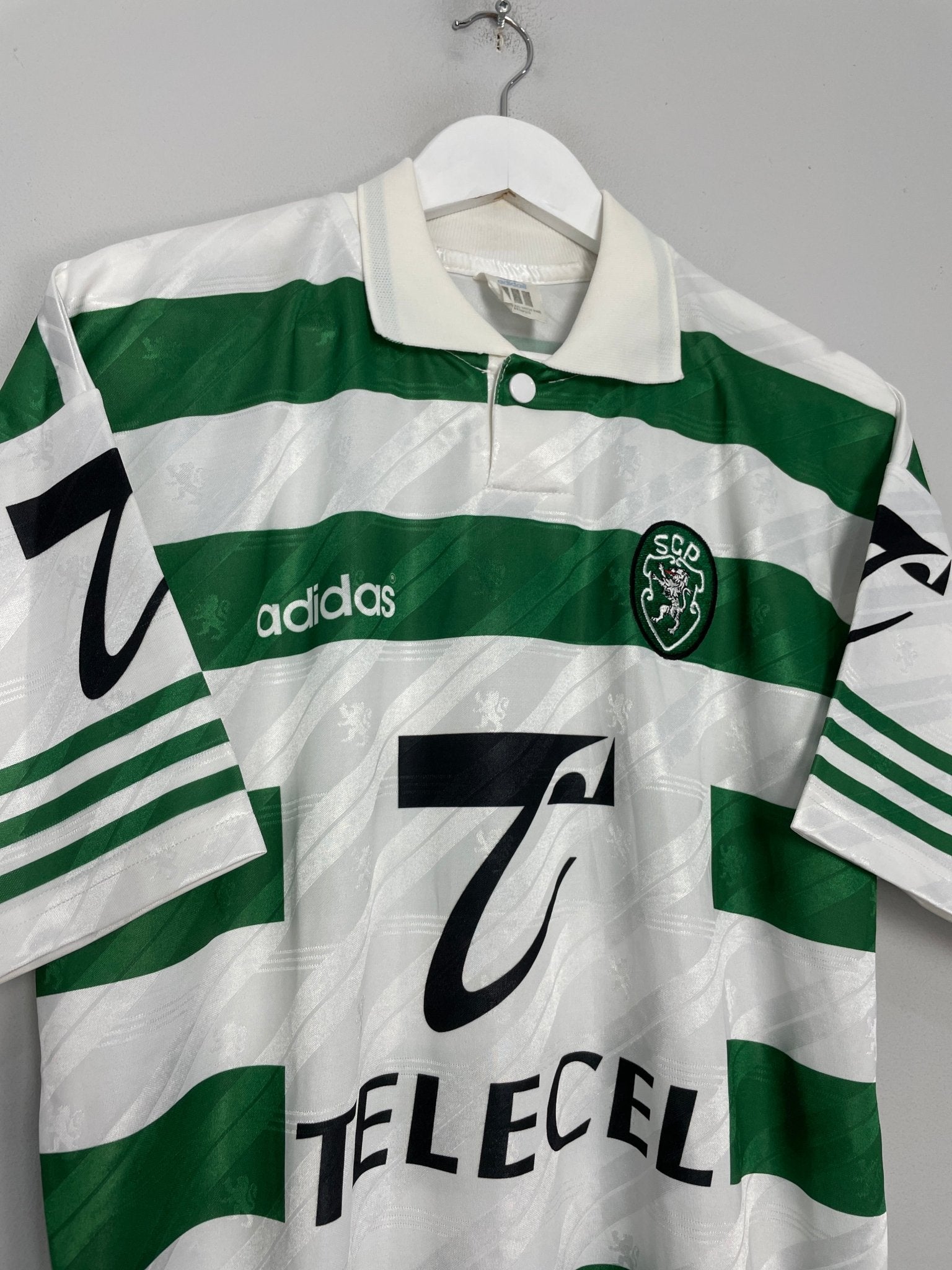 Shop 1996/98 SPORTING LISBON HOME SHIRT (M) ADIDAS, classic football shirts, vintage football shirts & retro soccer jerseys at Cult Kits
