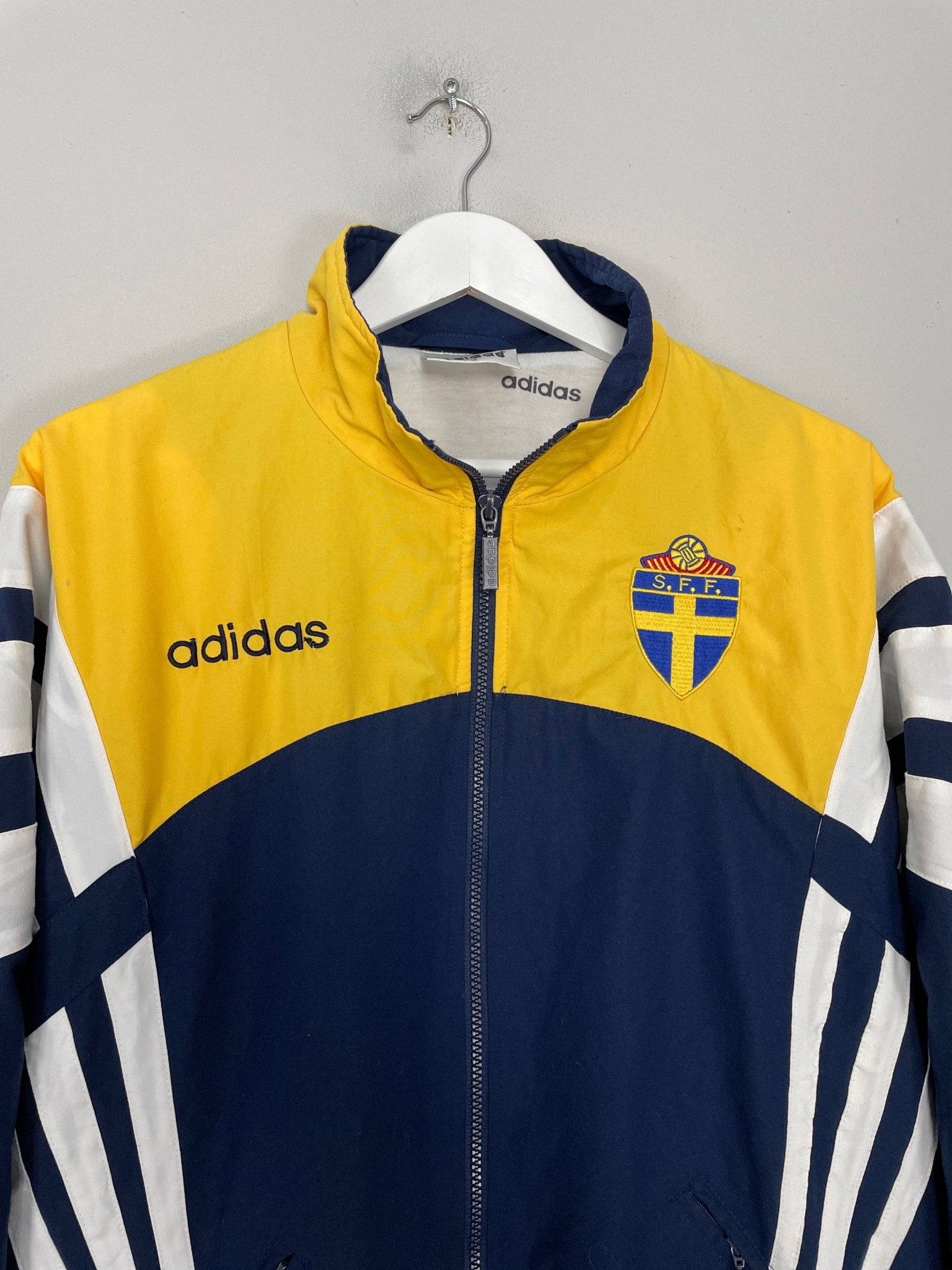 Shop 1996/98 SWEDEN TRACK JACKET (M) ADIDAS, classic football shirts, vintage football shirts & retro soccer jerseys at Cult Kits