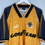 Shop 1996/98 WOLVES HOME SHIRT (L) PUMA, classic football shirts, vintage football shirts & retro soccer jerseys at Cult Kits