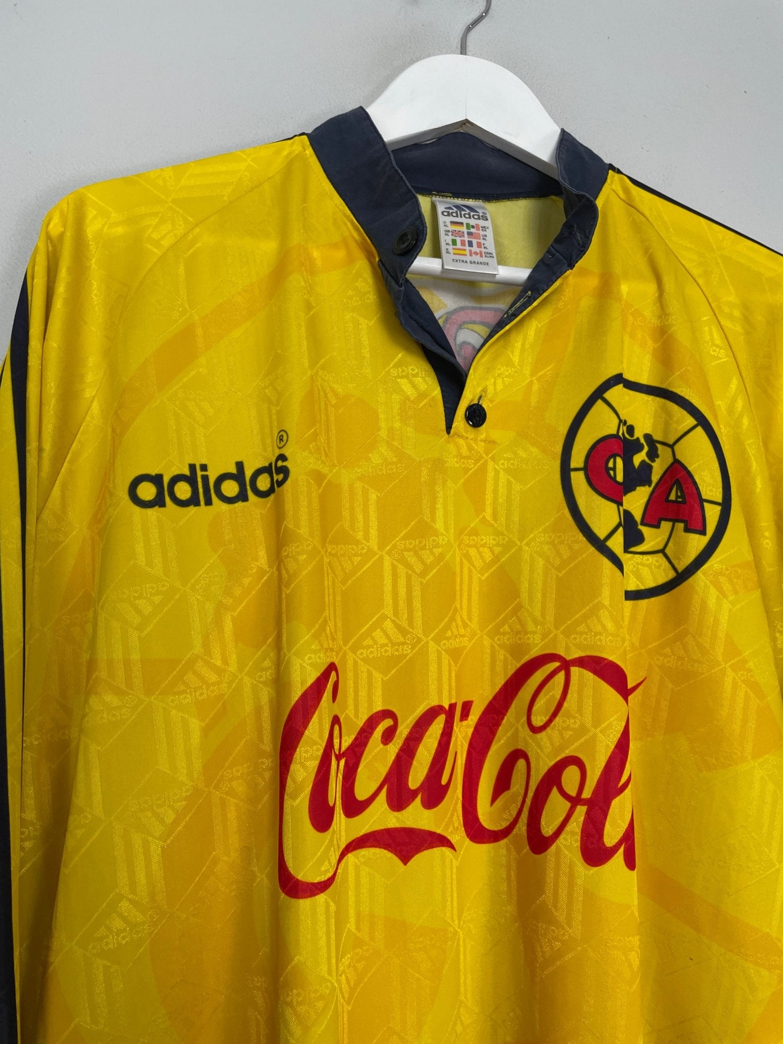 Shop 1996/99 CLUB AMERICA L/S HOME SHIRT (XL) ADIDAS, classic football shirts, vintage football shirts & retro soccer jerseys at Cult Kits