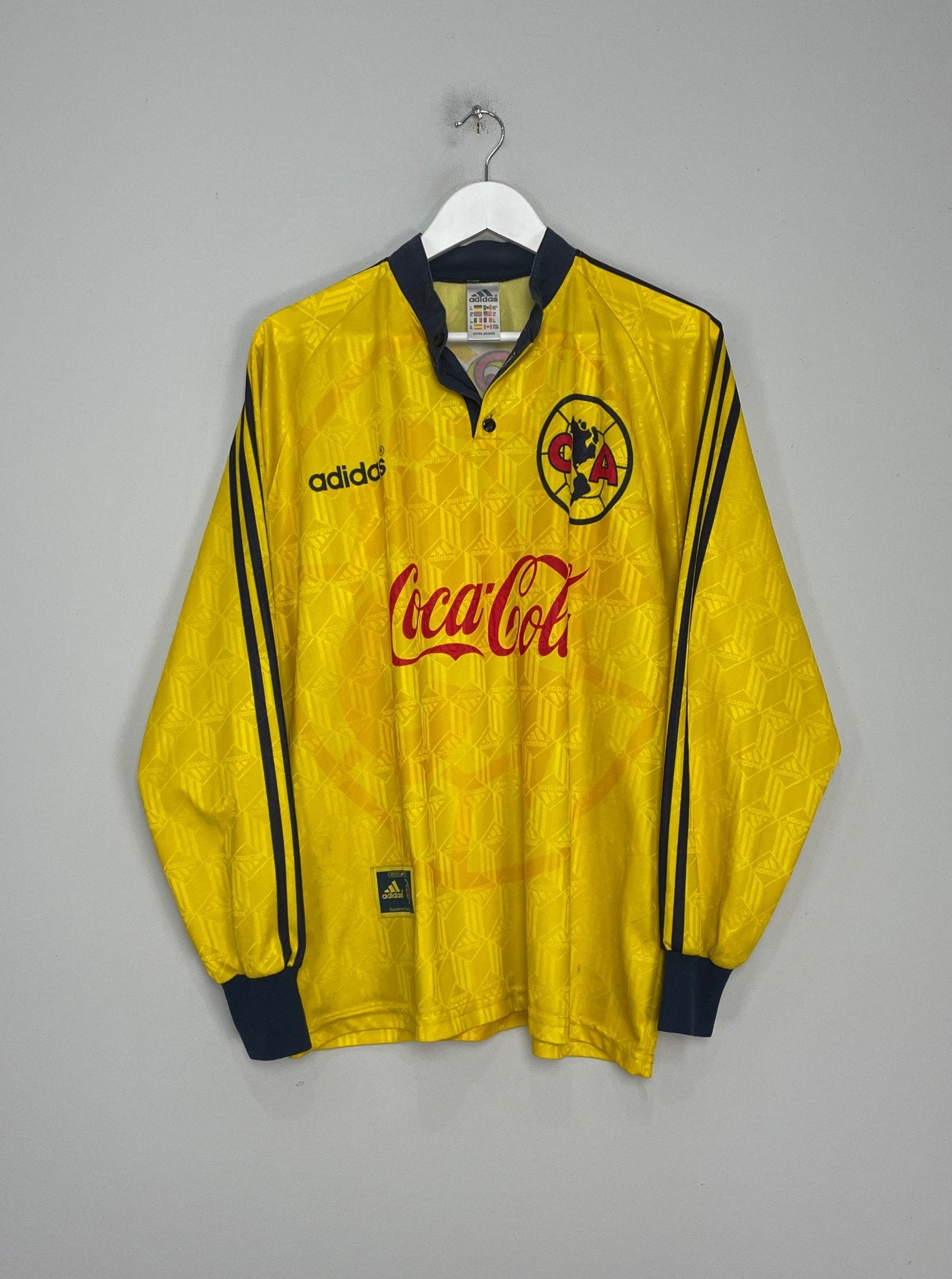 Shop 1996/99 CLUB AMERICA L/S HOME SHIRT (XL) ADIDAS, classic football shirts, vintage football shirts & retro soccer jerseys at Cult Kits