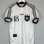 1996/98 GERMANY KLINSMANN #18 HOME SHIRT (L) ADIDAS FRONT EMBLEM BADGE