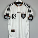 1996/98 GERMANY KLINSMANN #18 HOME SHIRT (L) ADIDAS FRONT EMBLEM BADGE