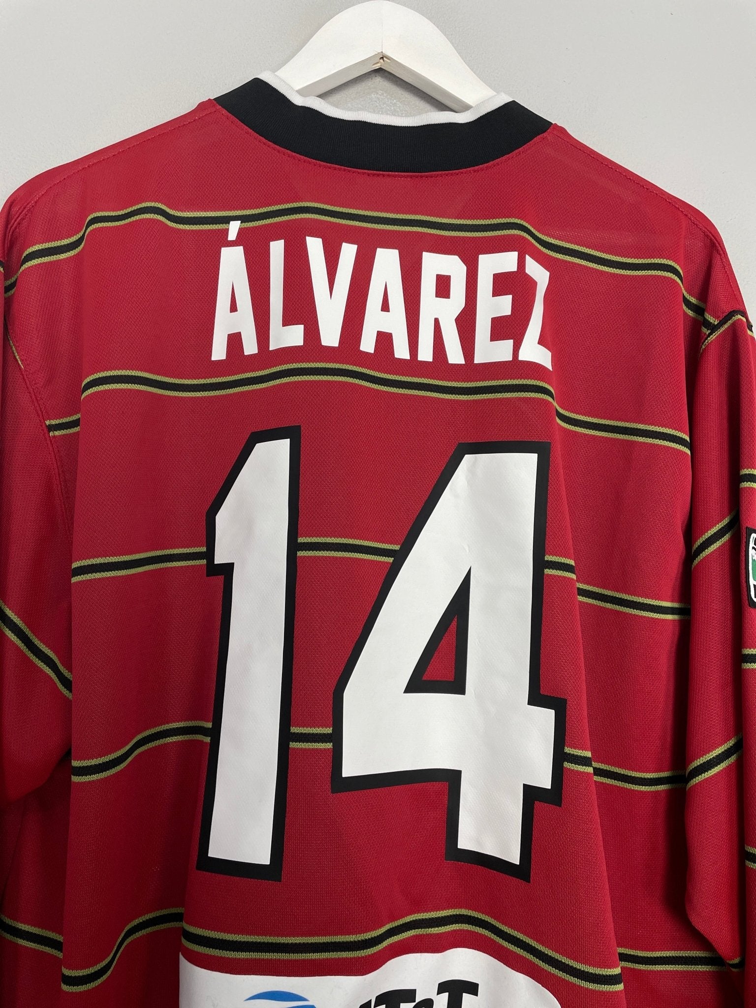 Shop 1997 DALLAS BURN ALVAREZ #14 L/S HOME SHIRT (XL) NIKE, classic football shirts, vintage football shirts & retro soccer jerseys at Cult Kits