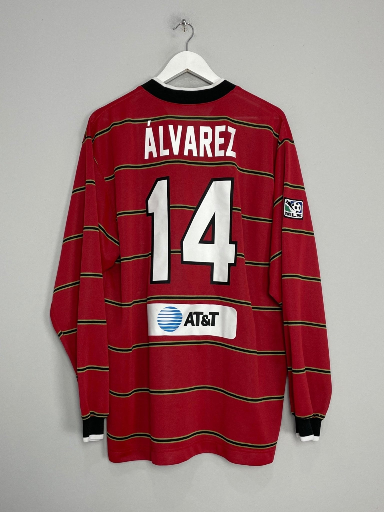 Shop 1997 DALLAS BURN ALVAREZ #14 L/S HOME SHIRT (XL) NIKE, classic football shirts, vintage football shirts & retro soccer jerseys at Cult Kits