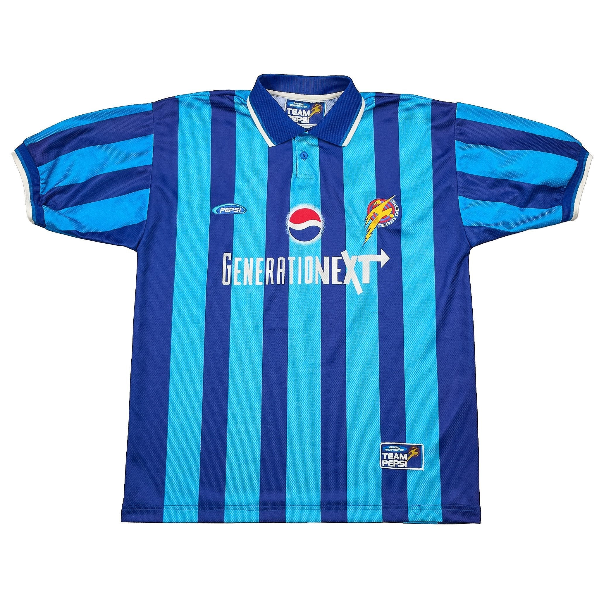 Buy 1997 Pepsi 'Generation Next' Shirt (L) ~ Free worldwide shipping ~ Authentic Vintage Football Shirts from Cult Kits