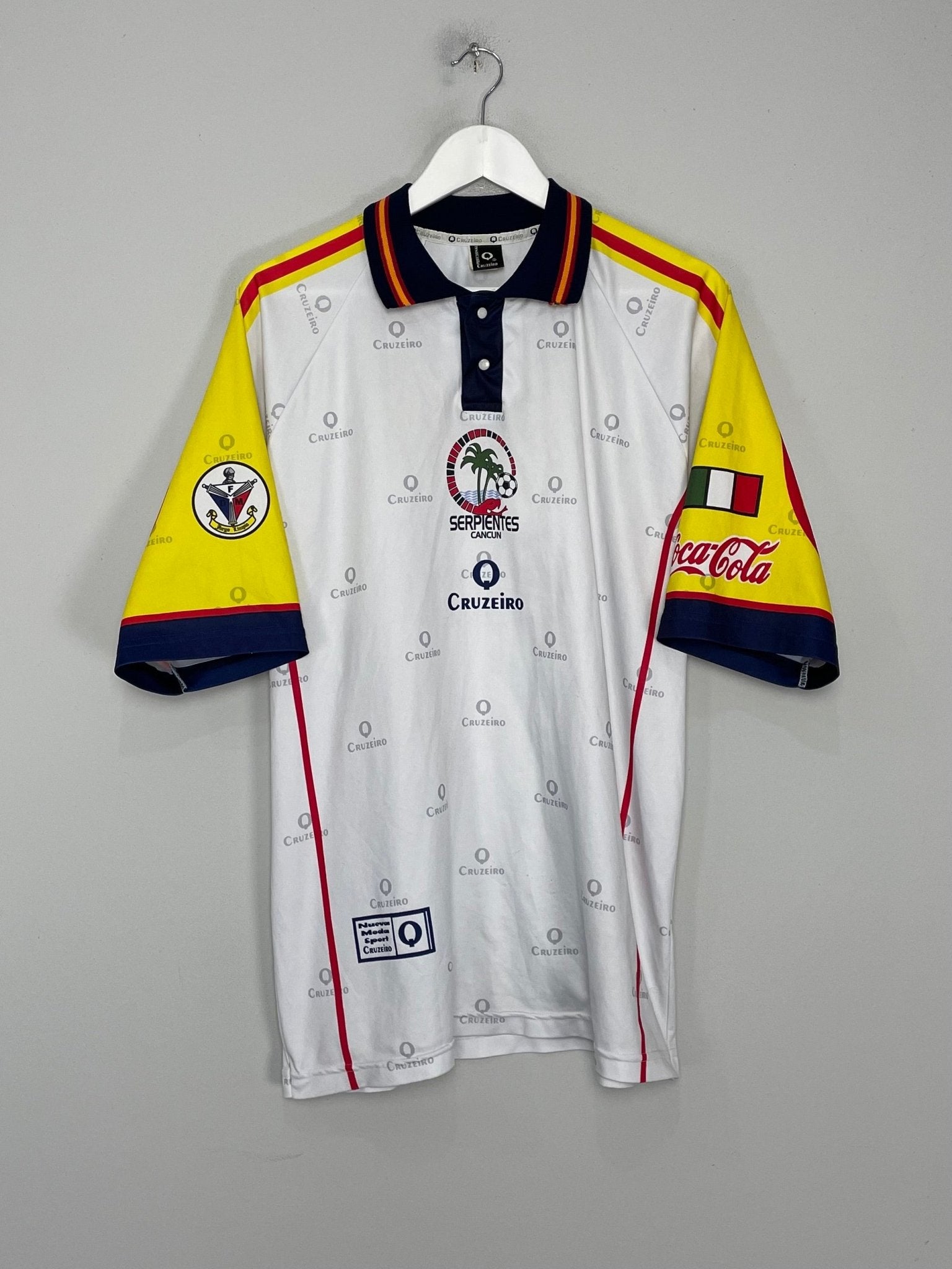 Shop 1997/00 SERPIENTES DE CANCUN AWAY SHIRT (L) CRUZEIRO, classic football shirts, vintage football shirts & retro soccer jerseys at Cult Kits