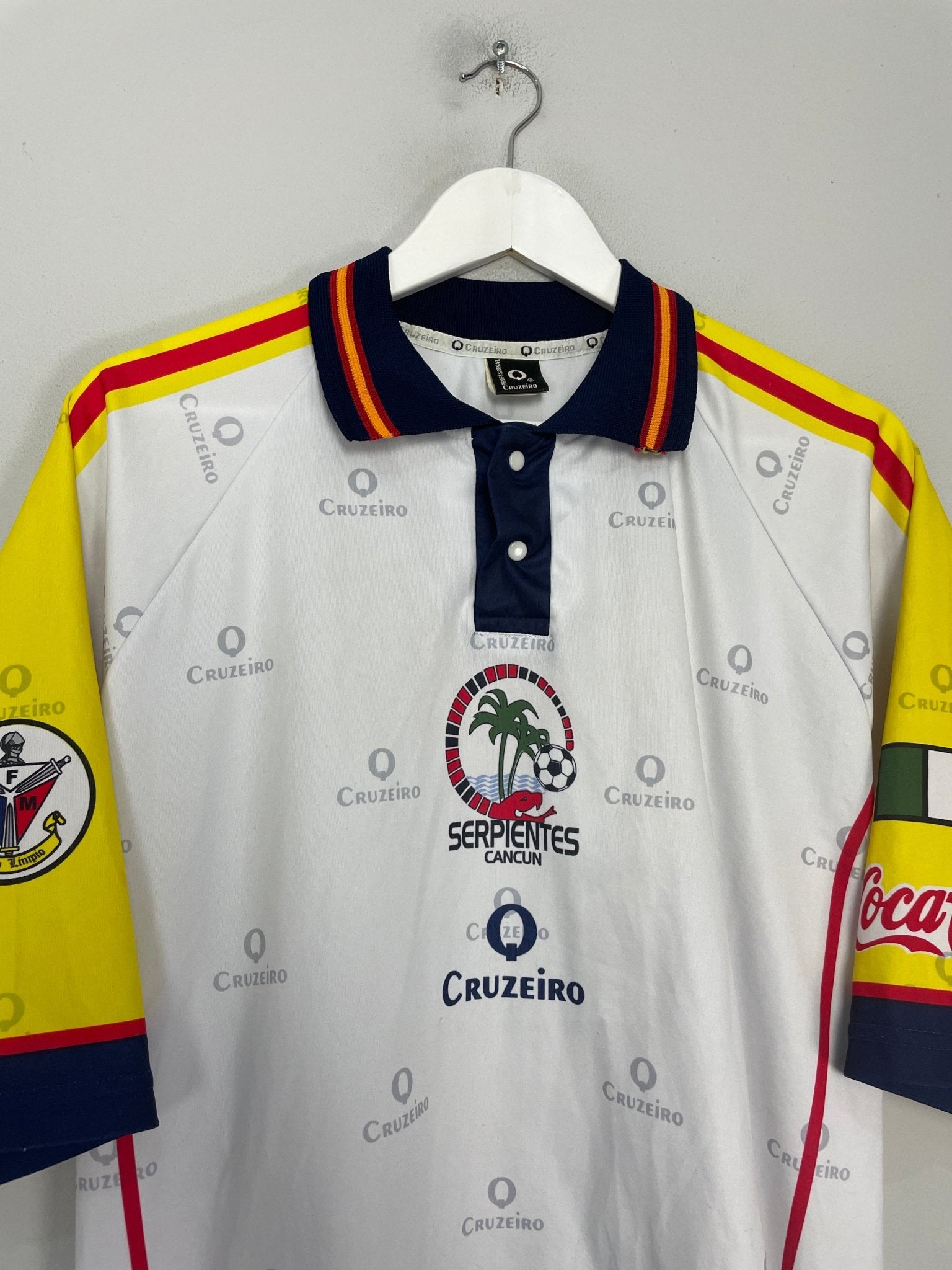 Shop 1997/00 SERPIENTES DE CANCUN AWAY SHIRT (L) CRUZEIRO, classic football shirts, vintage football shirts & retro soccer jerseys at Cult Kits