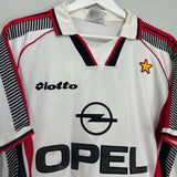 Shop 1997/98 AC MILAN AWAY SHIRT (L) LOTTO, classic football shirts, vintage football shirts & retro soccer jerseys at Cult Kits