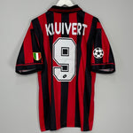 Shop 1997/98 AC MILAN KLUIVERT #9 C/L HOME SHIRT (XL) LOTTO, classic football shirts, vintage football shirts & retro soccer jerseys at Cult Kits