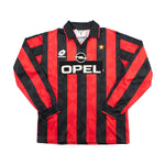 Buy 1997/98 AC Milan L/S Home Shirt (XS) Lotto ~ Free worldwide shipping ~ Authentic Vintage Football Shirts from Cult Kits
