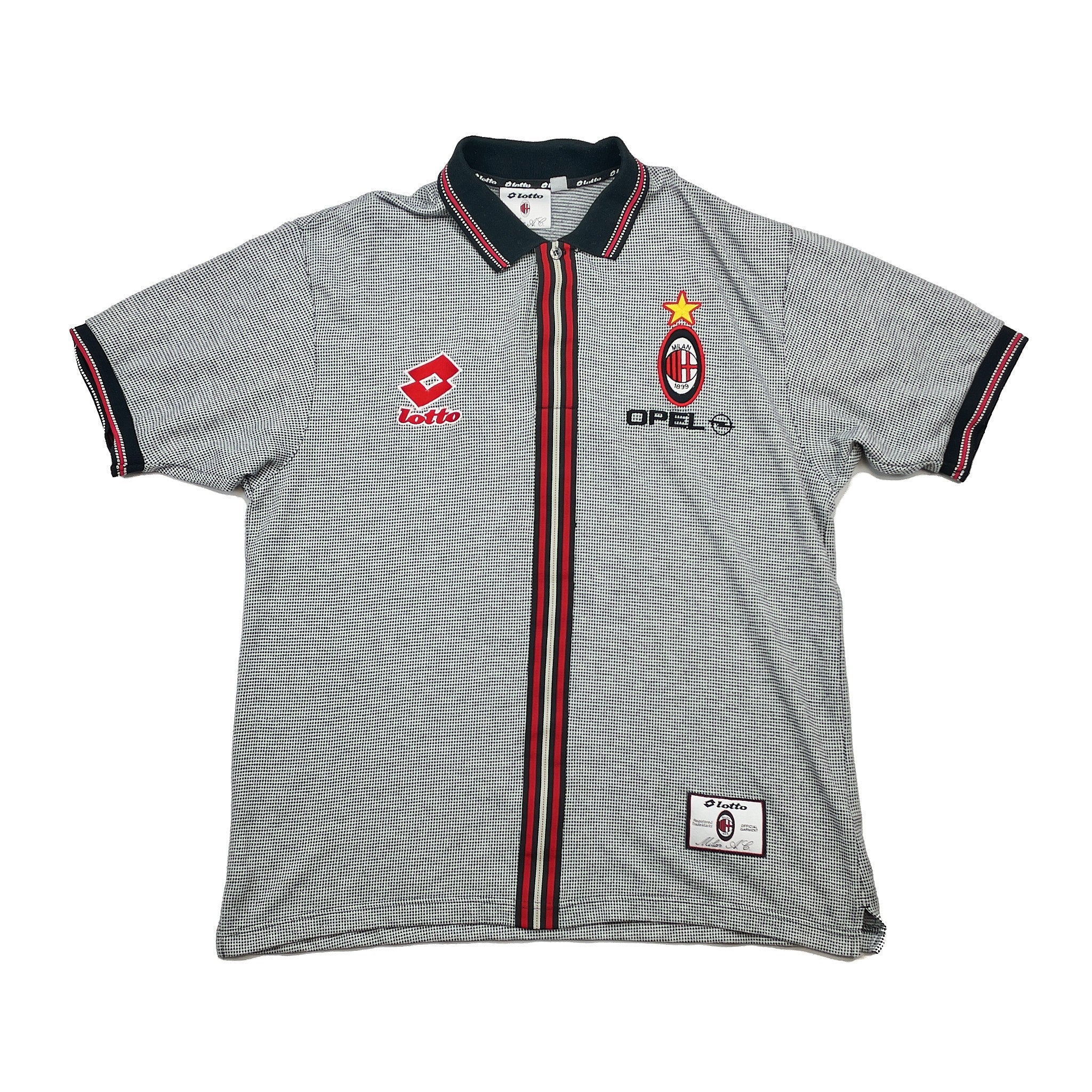 Buy 1997/98 AC Milan Training Shirt (L) Lotto ~ Free worldwide shipping ~ Authentic Vintage Football Shirts from Cult Kits