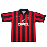 Buy 1997/98 AC Milan Weah 14 Home Shirt (L) Lotto ~ Free worldwide shipping available ~ Authentic Vintage Football Shirts from Cult Kits