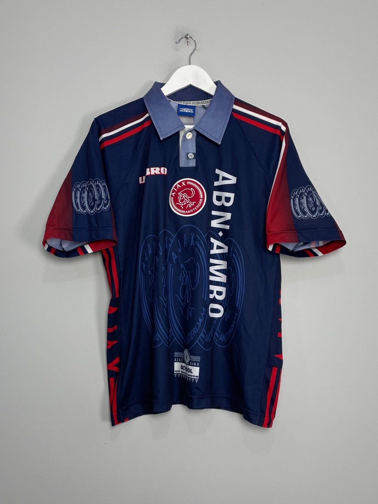 Shop 1997/98 AJAX LAUDRUP #11 AWAY SHIRT (L) UMBRO, classic football shirts, vintage football shirts & retro soccer jerseys at Cult Kits