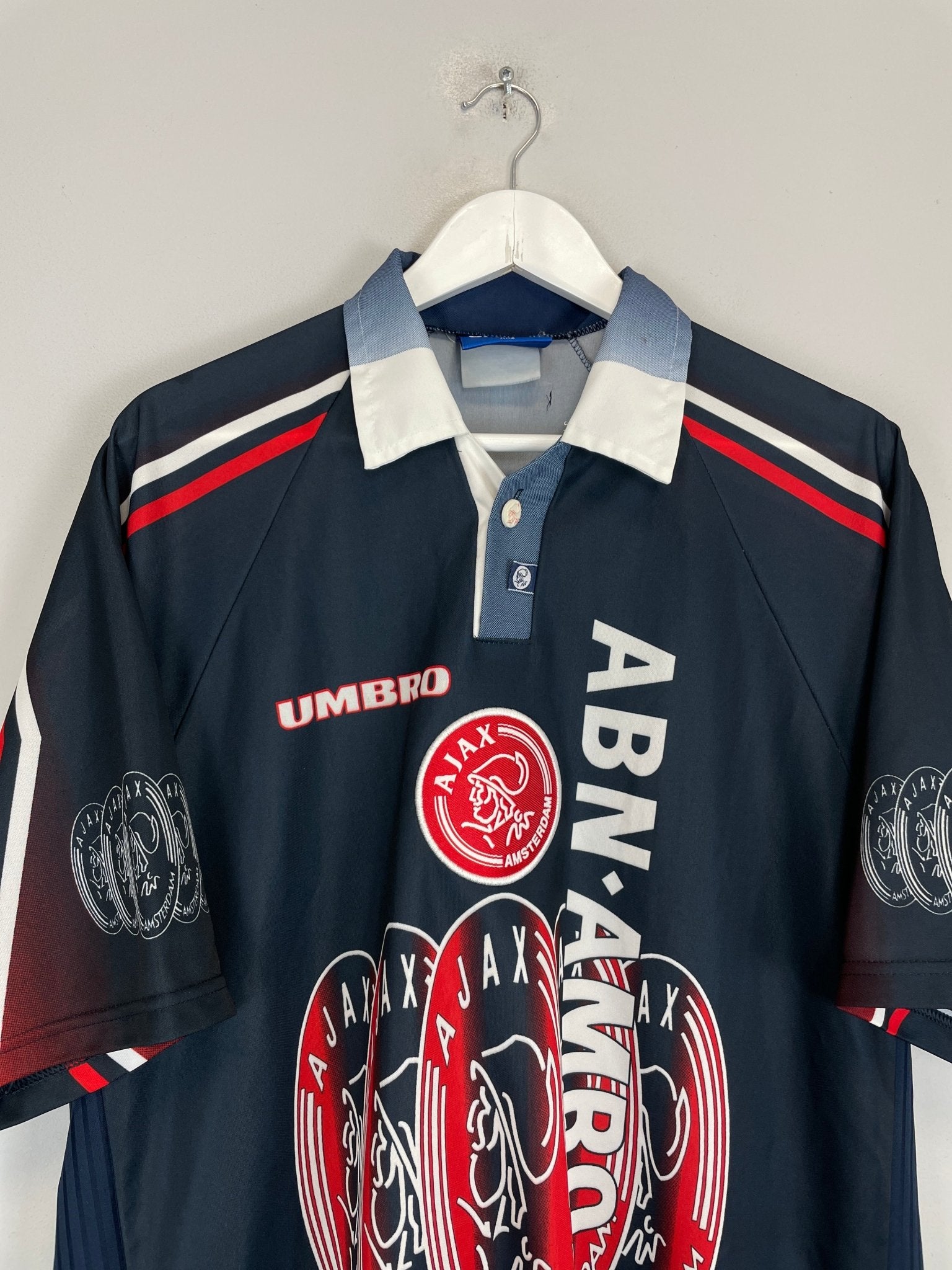 Shop 1997/98 AJAX LAUDRUP #11 AWAY SHIRT (XXL) UMBRO, classic football shirts, vintage football shirts & retro soccer jerseys at Cult Kits