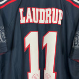 Shop 1997/98 AJAX LAUDRUP #11 AWAY SHIRT (XXL) UMBRO, classic football shirts, vintage football shirts & retro soccer jerseys at Cult Kits