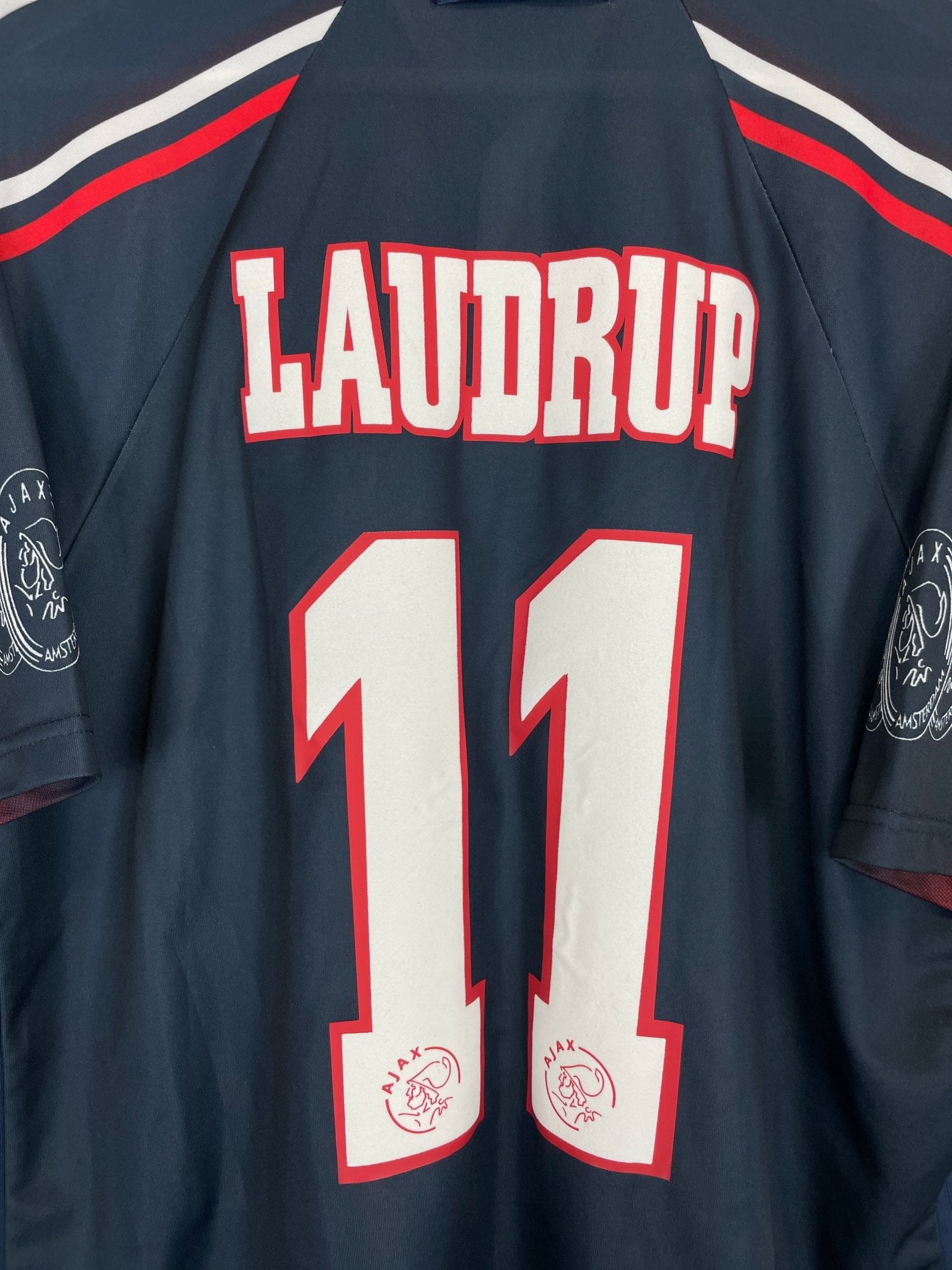 Shop 1997/98 AJAX LAUDRUP #11 AWAY SHIRT (XXL) UMBRO, classic football shirts, vintage football shirts & retro soccer jerseys at Cult Kits