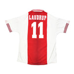 Buy 1997/98 Ajax 'School of Excellence' Laudrup 11 Home Shirt (L) Umbro ~ Free worldwide shipping ~ Authentic Vintage Football Shirts from Cult Kits