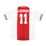 Buy 1997/98 Ajax 'School of Excellence' Laudrup 11 Home Shirt (L) Umbro ~ Free worldwide shipping ~ Authentic Vintage Football Shirts from Cult Kits