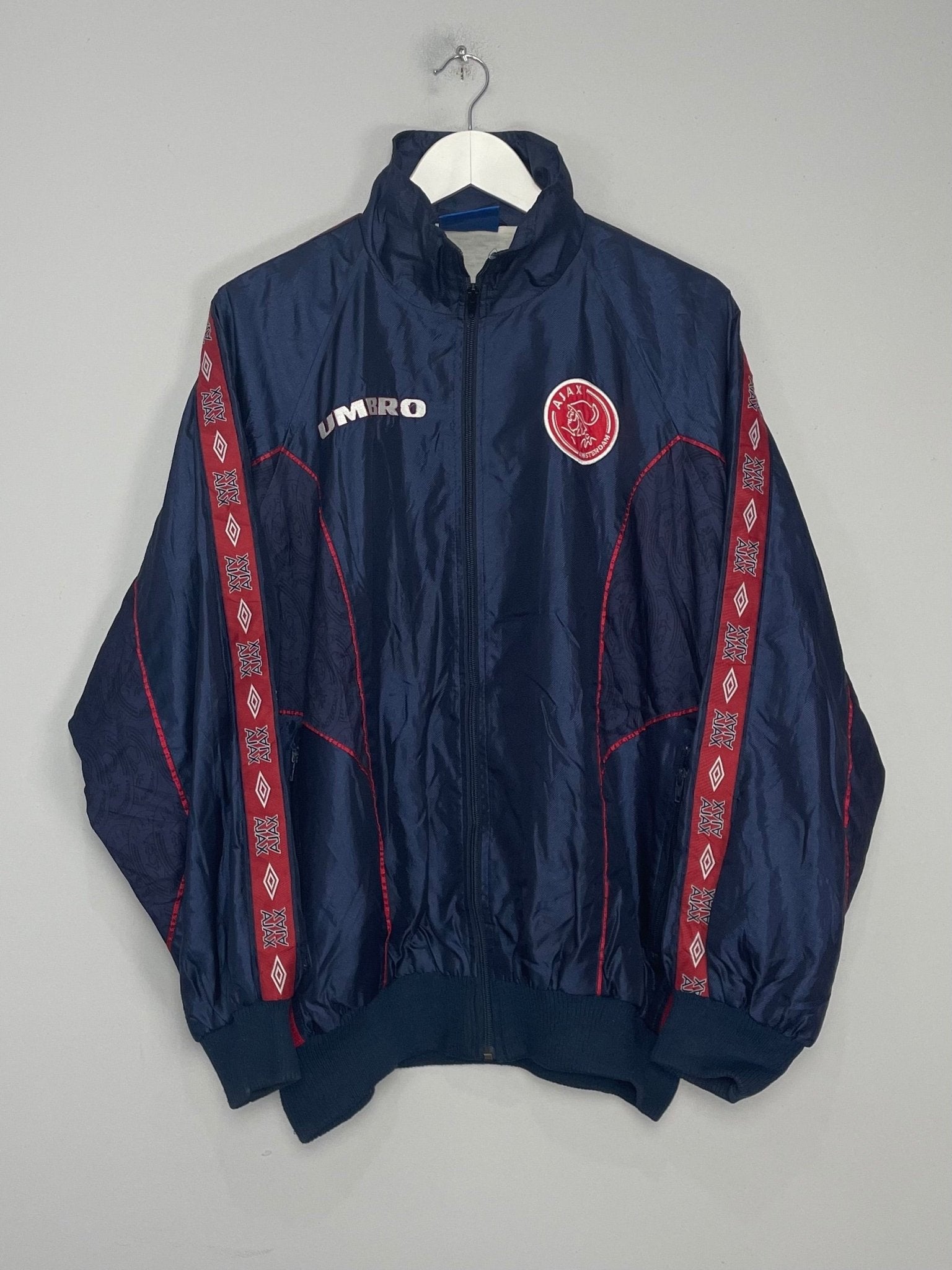 Shop 1997/98 AJAX TRACK JACKET (M) UMBRO, classic football shirts, vintage football shirts & retro soccer jerseys at Cult Kits