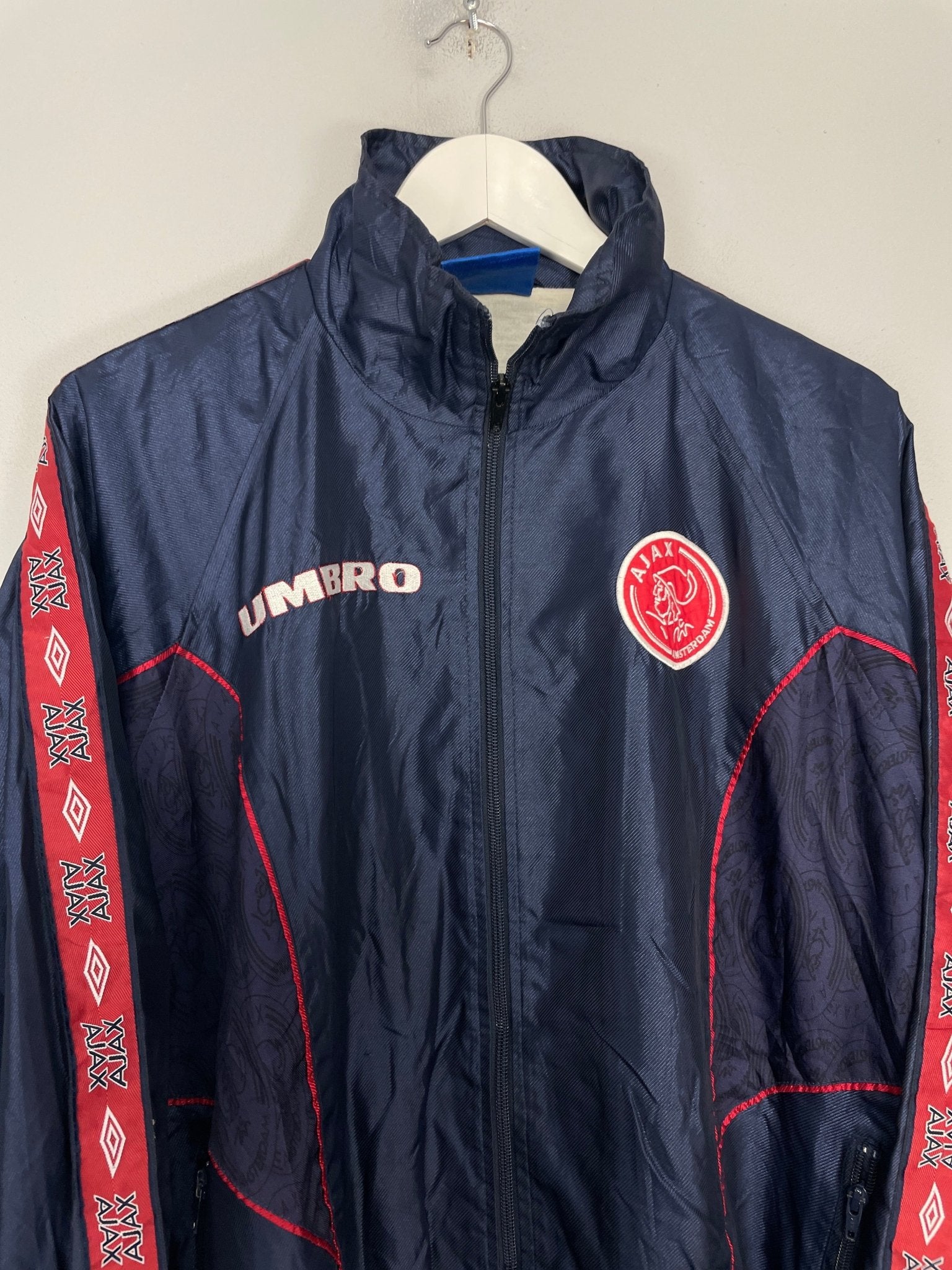 Shop 1997/98 AJAX TRACK JACKET (M) UMBRO, classic football shirts, vintage football shirts & retro soccer jerseys at Cult Kits