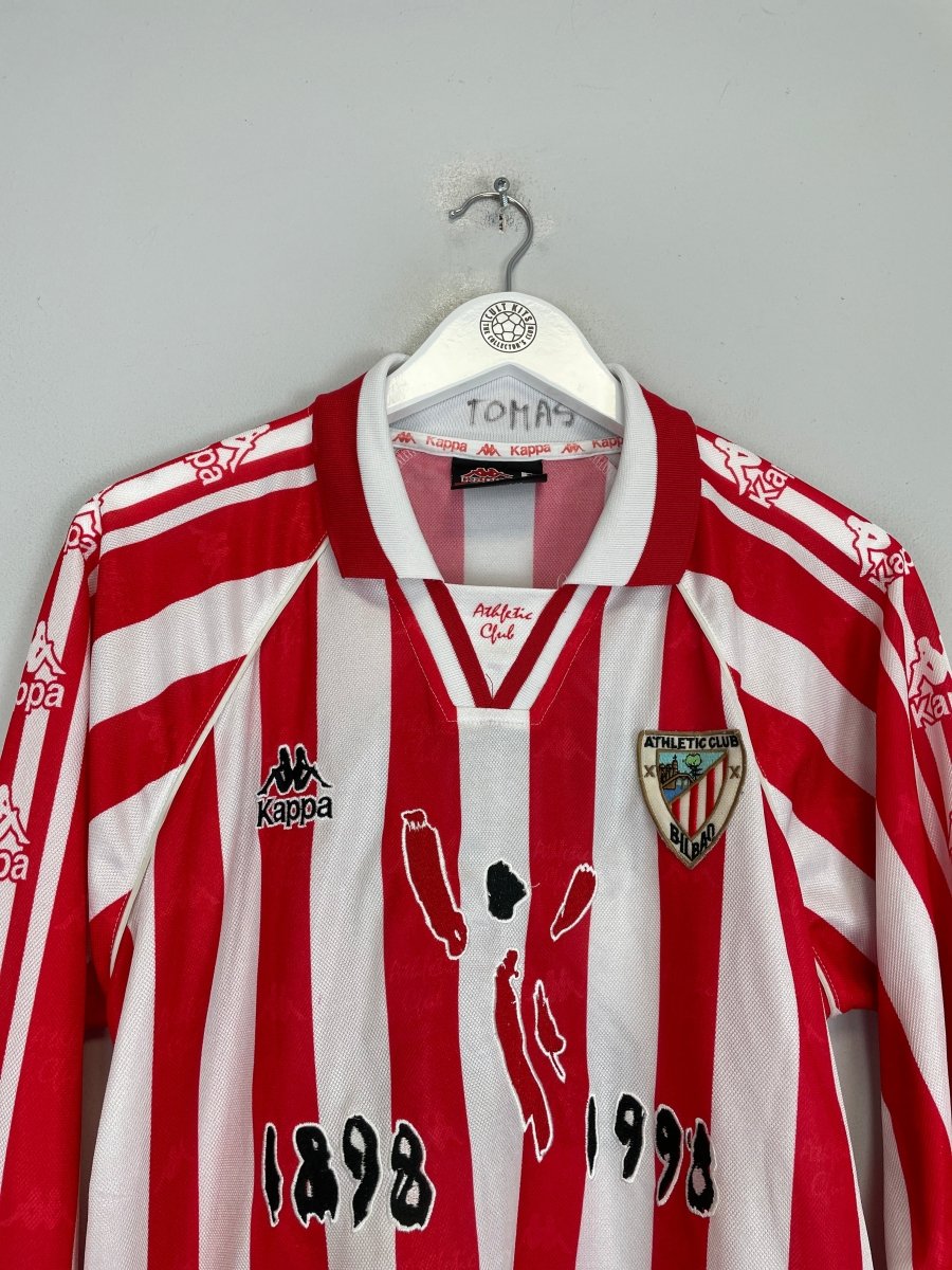 1997/98 ATHLETIC BILBAO L/S *PLAYER ISSUE* HOME SHIRT (S) KAPPA - Cult Kits - Small - Buy Vintage Football Shirts, Authentic Retro Football Shirts For Sale, Classic Football Shirts & Soccer Jersey