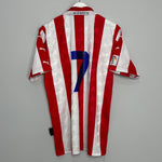 Shop 1997/98 ATLETICO MADRID #7 HOME SHIRT (M) PUMA, classic football shirts, vintage football shirts & retro soccer jerseys at Cult Kits