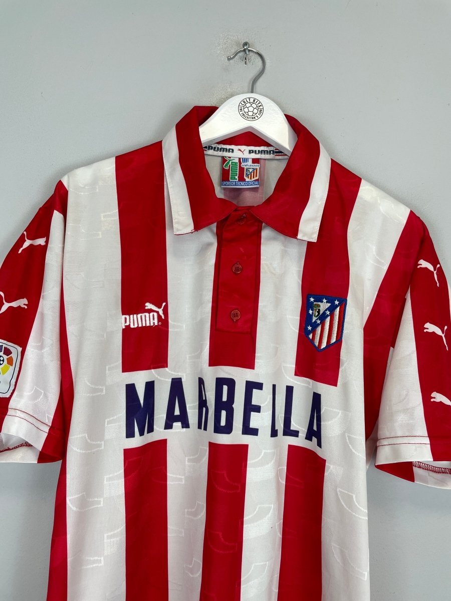 1997/98 ATLETICO MADRID HOME SHIRT (L) PUMA - Cult Kits - Large - Buy Vintage Football Shirts, Authentic Retro Football Shirts For Sale, Classic Football Shirts & Soccer Jersey